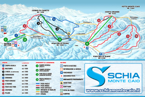 Mappa Piste Schia Monte Caio